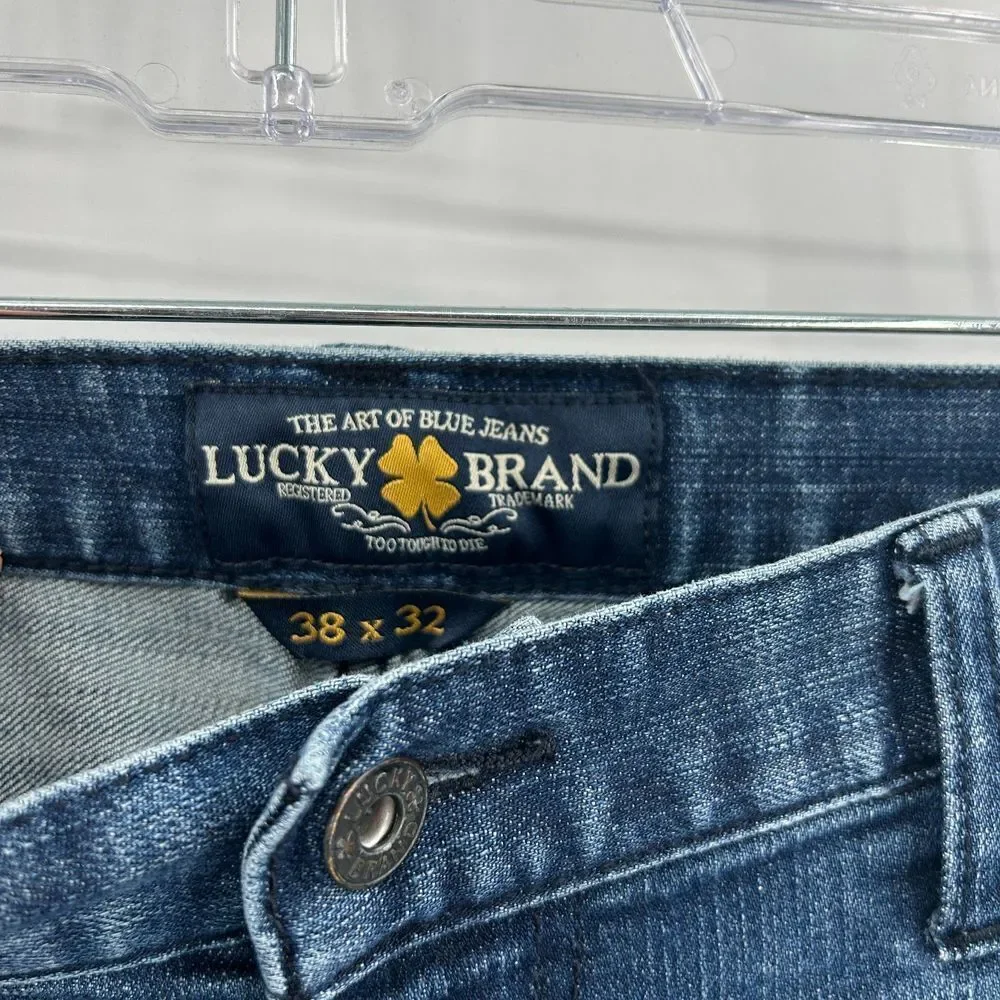 LUCKY BRAND Men's 363 Vintage Straight Leg Denim Blue Jeans Size 38 x 32